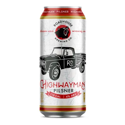 Roadhouse Brewing Co. Highwayman Pilsner 6-pack 16 oz cans
