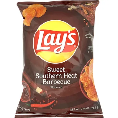 Lay's Sweet Southern Heat Barbecue Flavored Potato Chips 2.68oz Bag