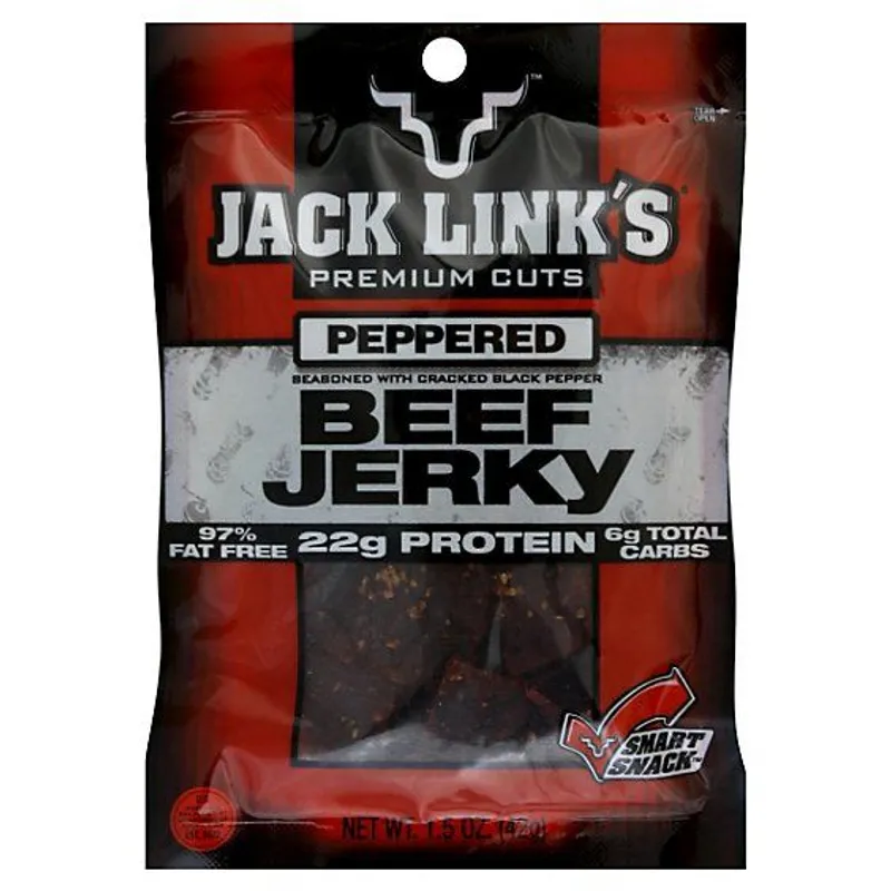 Jack Link's Peppered Beef Jerky Bag view 1