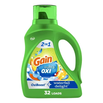 Gain Ultra Oxi Waterfall Delight Liquid Laundry Detergent 46 oz Bottle