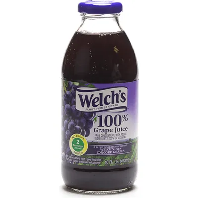 Welch's 100% Grape Juice 16 oz Bottle