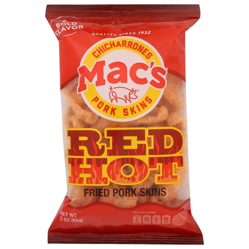 Mac's Chicharrones Red Hot Bag view 1