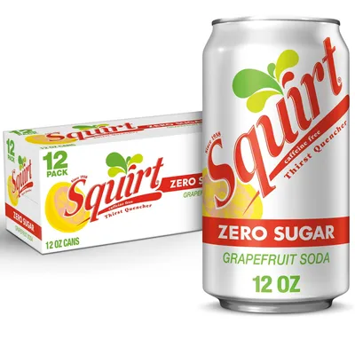 Squirt Zero Sugar Grapefruit Soda 12-pack 144 oz