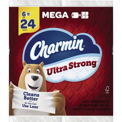 Charmin Ultra Strong Toilet Paper 6 Mega Rolls 242 Sheets Per Roll 6 Pack