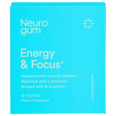 Neuro Gum Energy & Focus Peppermint 9 ct Box