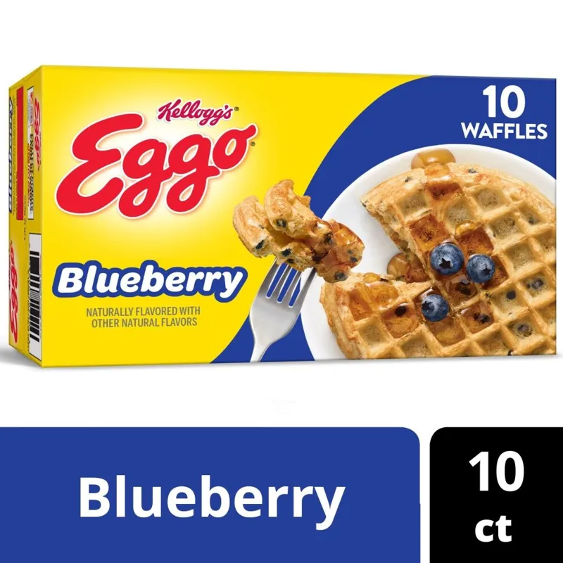 Kellogg's Eggo Blueberry Waffles Box view 1