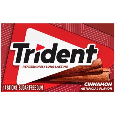 Trident Cinnamon Sugar-Free Gum 14 Sticks 26.6 g Box