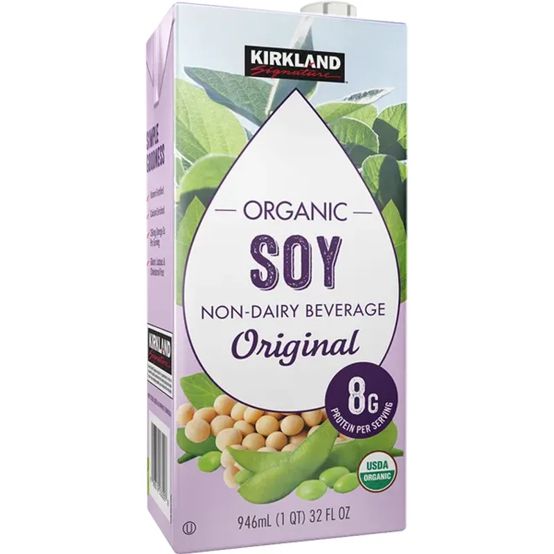 Kirkland Signature Organic Soy Beverage Original Carton view 1