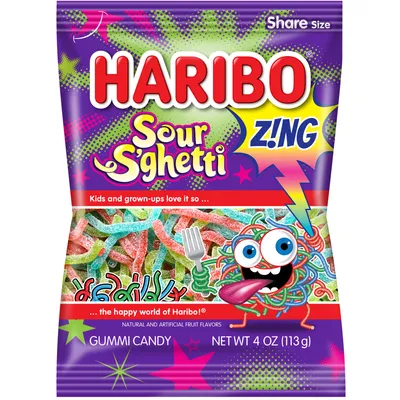 HARIBO Z!NG Sour S'ghetti 4 oz Bag