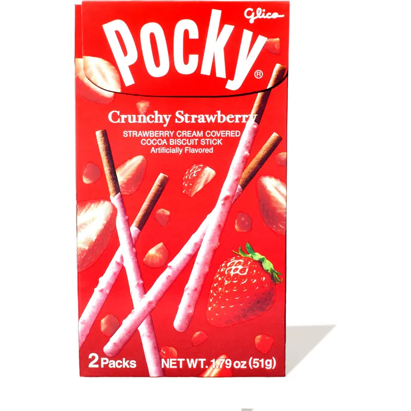 Glico Pocky Strawberry Cream Covered Biscuit Sticks view 1