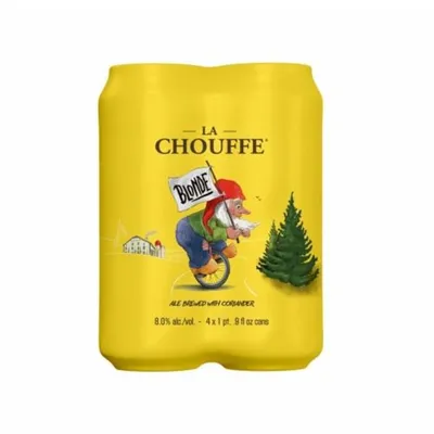 La Chouffe Blonde Belgian Beer 4 Pack 16.9 oz Cans