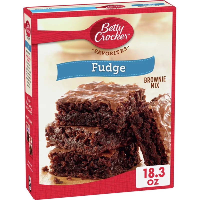 Betty Crocker Fudge Brownie Mix Box view 1