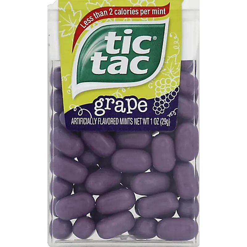 Tic Tac Artificially Flavored Mints Grape Box view 1