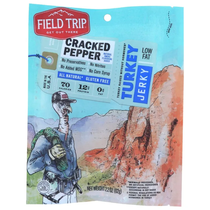 Field Trip Cracked Pepper Turkey Jerky view 1