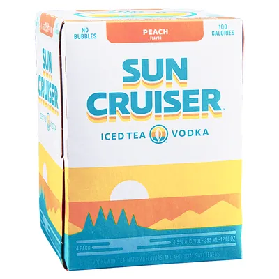 Sun Cruiser Peach Iced Tea 4-pack 12 oz cans