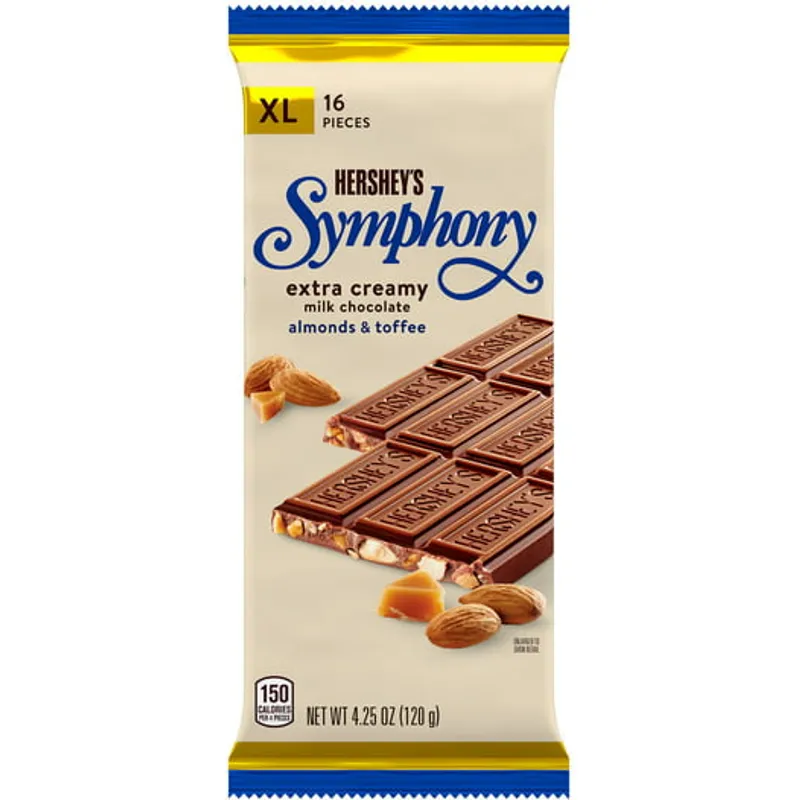 Hershey's Symphony Almonds & Toffee Chocolate Bar Xl view 1