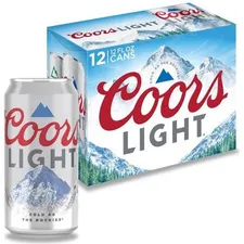 Coors Light 12 Pack 12 oz Cans