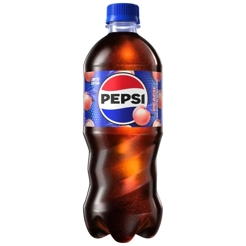 Pepsi Peach Soda view 1