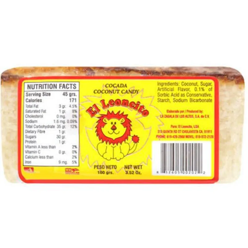 El Super Leon Baked Coconut Cocada Coconut Candy Macaroon view 1