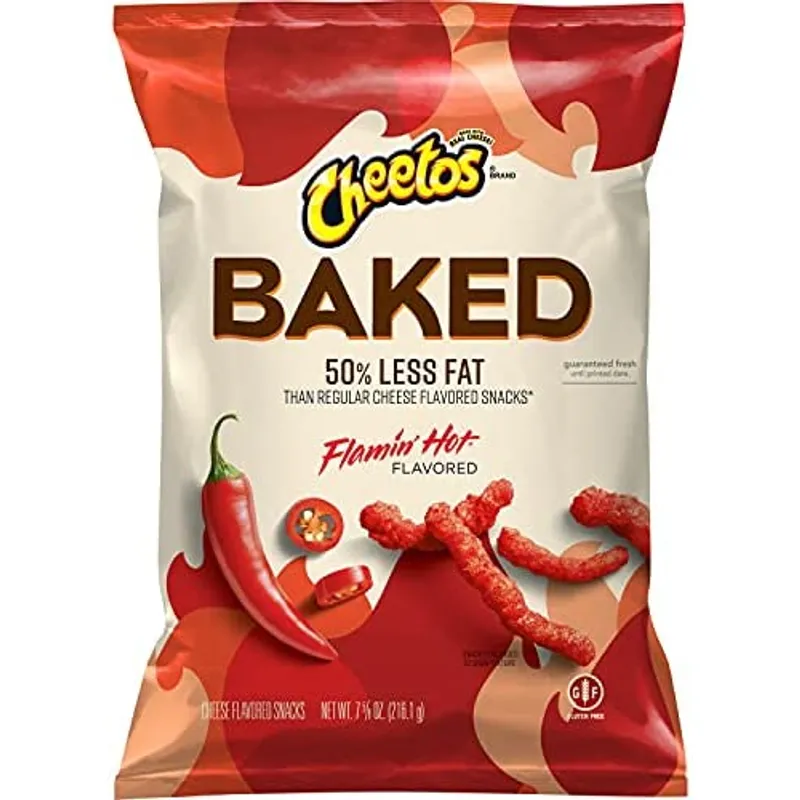 Cheetos Oven Baked Flamin Hot Cheese Flavored Snacks view 1