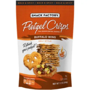 Snack Factory Pretzel Crisps Pretzel Crackers Buffalo Wing Deli Style Box