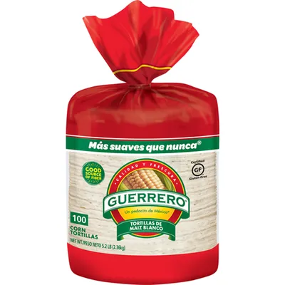 Guerrero White Corn Tortillas 100 ct 83.3 oz Bag