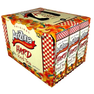 Arizona Hard Peach Iced Tea 12 Pack 12 oz Cans