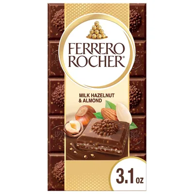 Ferrero Rocher Milk Chocolate Hazelnut & Almond Bar 3.1 oz