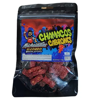 Micheladas El Gordo Chamacos Cabrones Chamoy Gummy Candy 6 oz Bag