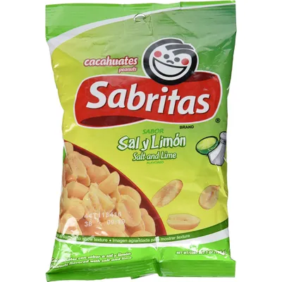 Sabritas Peanuts Salt And Lime Flavored 7oz Bag