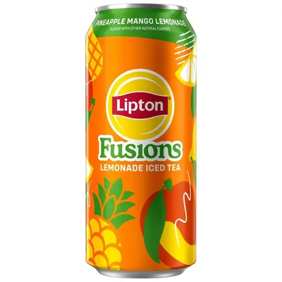 Lipton Fusions Pineapple Mango Lemonade Iced Tea 16 oz Can