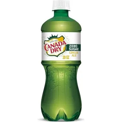 Canada Dry Zero Sugar Ginger Ale Soda - 20 Fl Oz Bottle