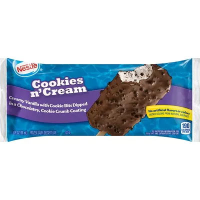 Nestle Cookies N' Cream Single Ice Cream Bar 2oz Count