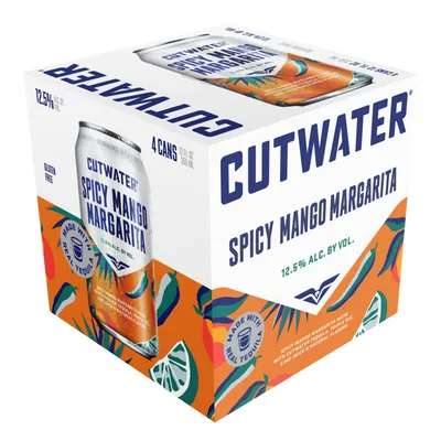 Cutwater Spicy Mango Margarita 4 Pack 48 oz