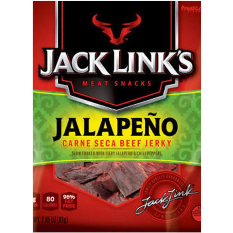 Jack Link's Meat Snacks Beef Jerky Jalapeno Carne Seca Box view 1