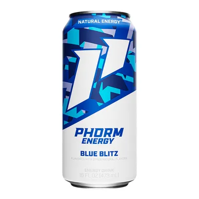 Phorm Energy Drink Blue Blitz 16 oz Can