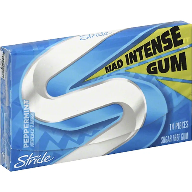 Stride Sugar Free Gum Peppermint view 1