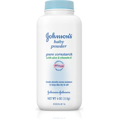 Johnson's Baby Naturally Derived Cornstarch Powder With Aloe & Vitamin E, 4 Oz