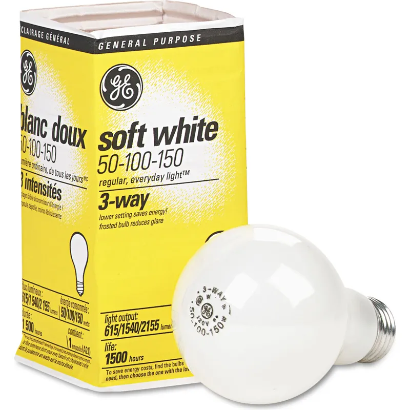 Ge 3 Way Incandescent Soft White Light Bulb view 1