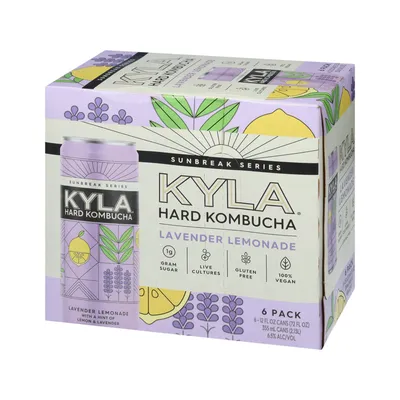 KYLA Hard Kombucha Lavender Lemonade 6 Pack 12 oz Cans