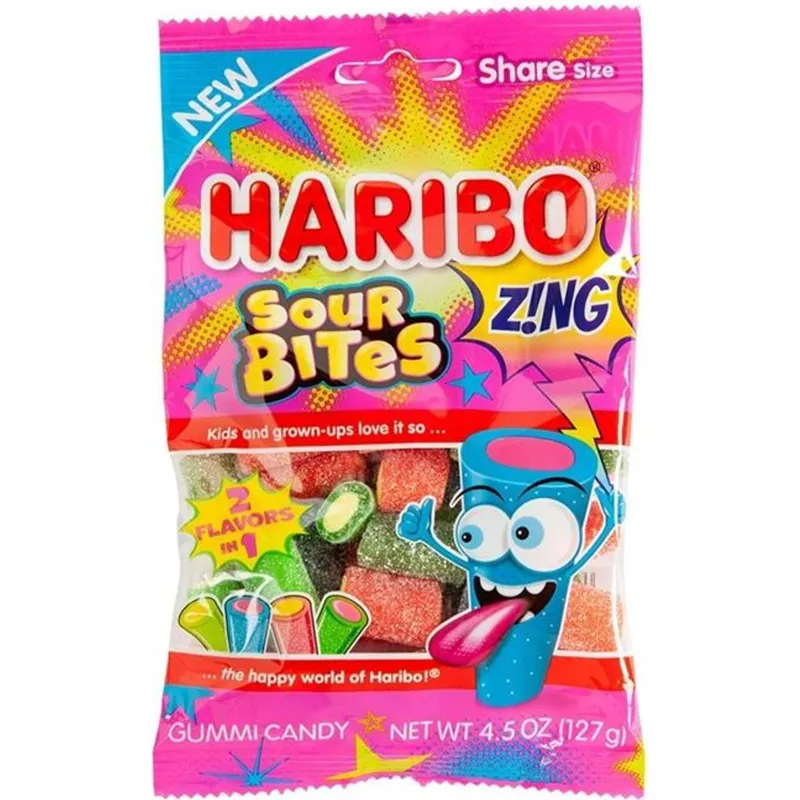 Haribo Gummi Candy Sour Bites view 1