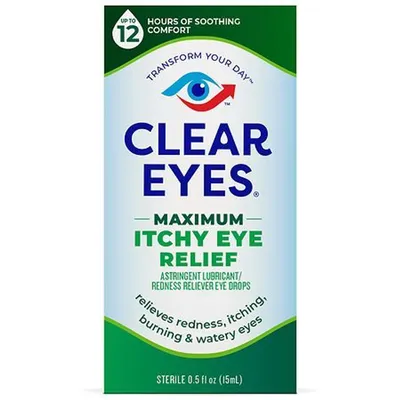 Clear Eyes Maximum Itchy Eye Relief 0.5 oz Bottle