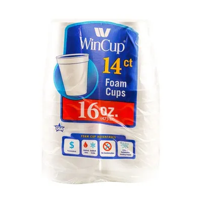 WinCup Foam Cups 16 oz 14 ct