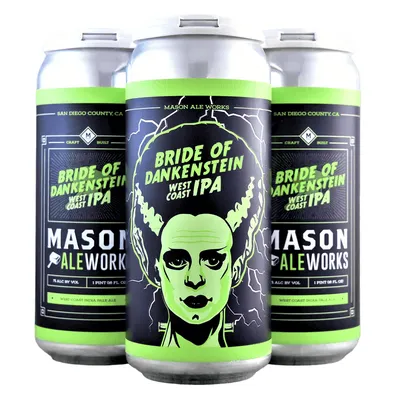 Mason Ale Works Bride of Dankenstein West Coast IPA 4 Pack 16 oz Cans