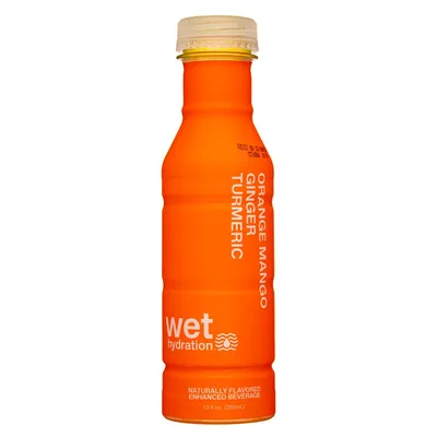Wet Hydration Orange Mango Ginger Turmeric Enhanced Water 12 oz