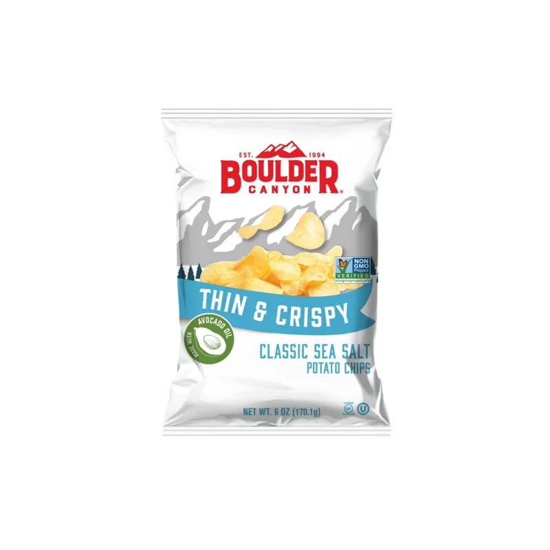 Boulder Canyon Thin & Crispy Sea Salt Potato Chips view 1