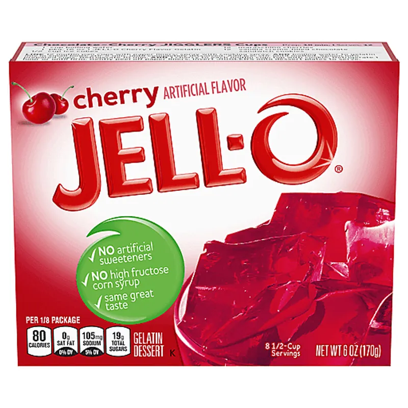 Jell-O Cherry Gelatin Dessert Mix view 1