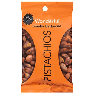 Wonderful Pistachios Smoky Barbecue No Shells 2.25 oz Bag