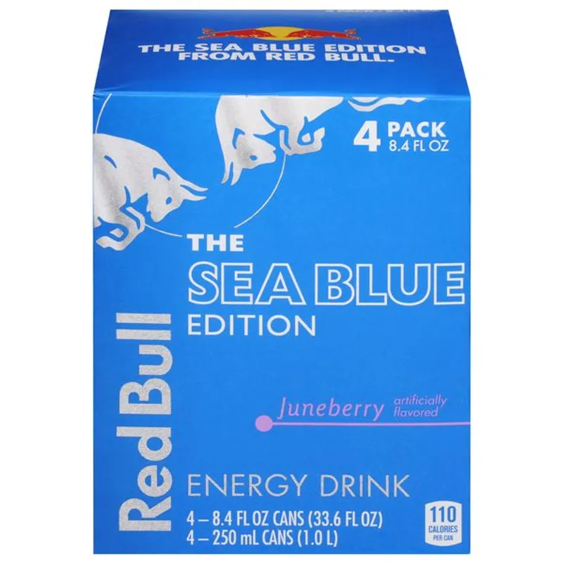 Red Bull Sea Blue Edition Juneberry Energy Drink view 1