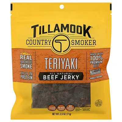 Tillamook Teriyaki Beef Jerky 2.5 oz Bag